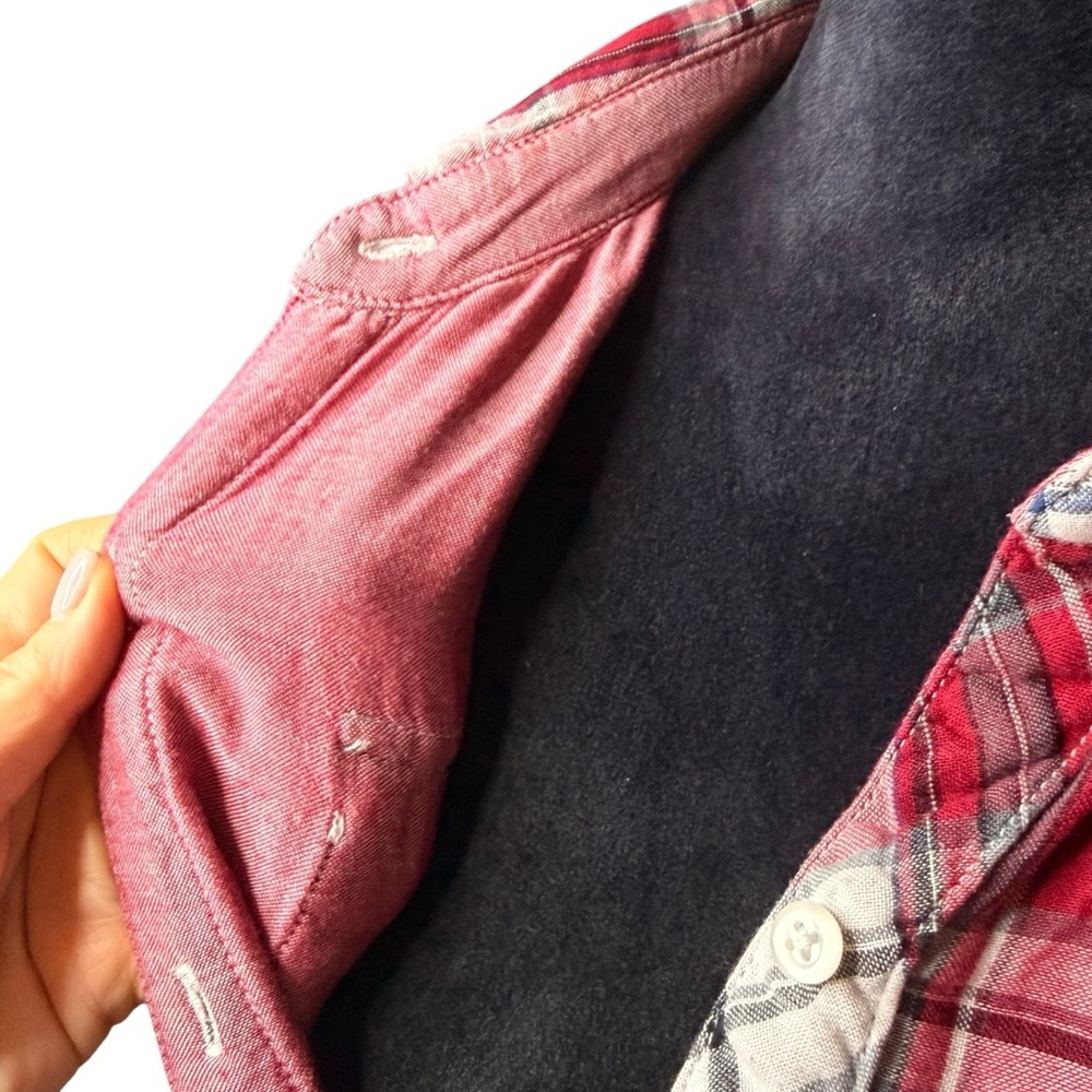 Rails | Red Plaid Double Lined Button Down Shirt … - image 6